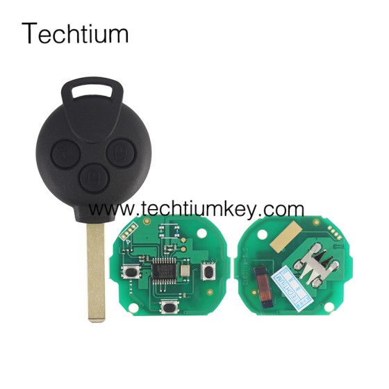 433Mhz 7941 ID46 chip 3 button remote key for Mercedes Benz Smart Fortwo 2005-2015